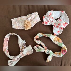 Floral and Peach Kids Headband Set